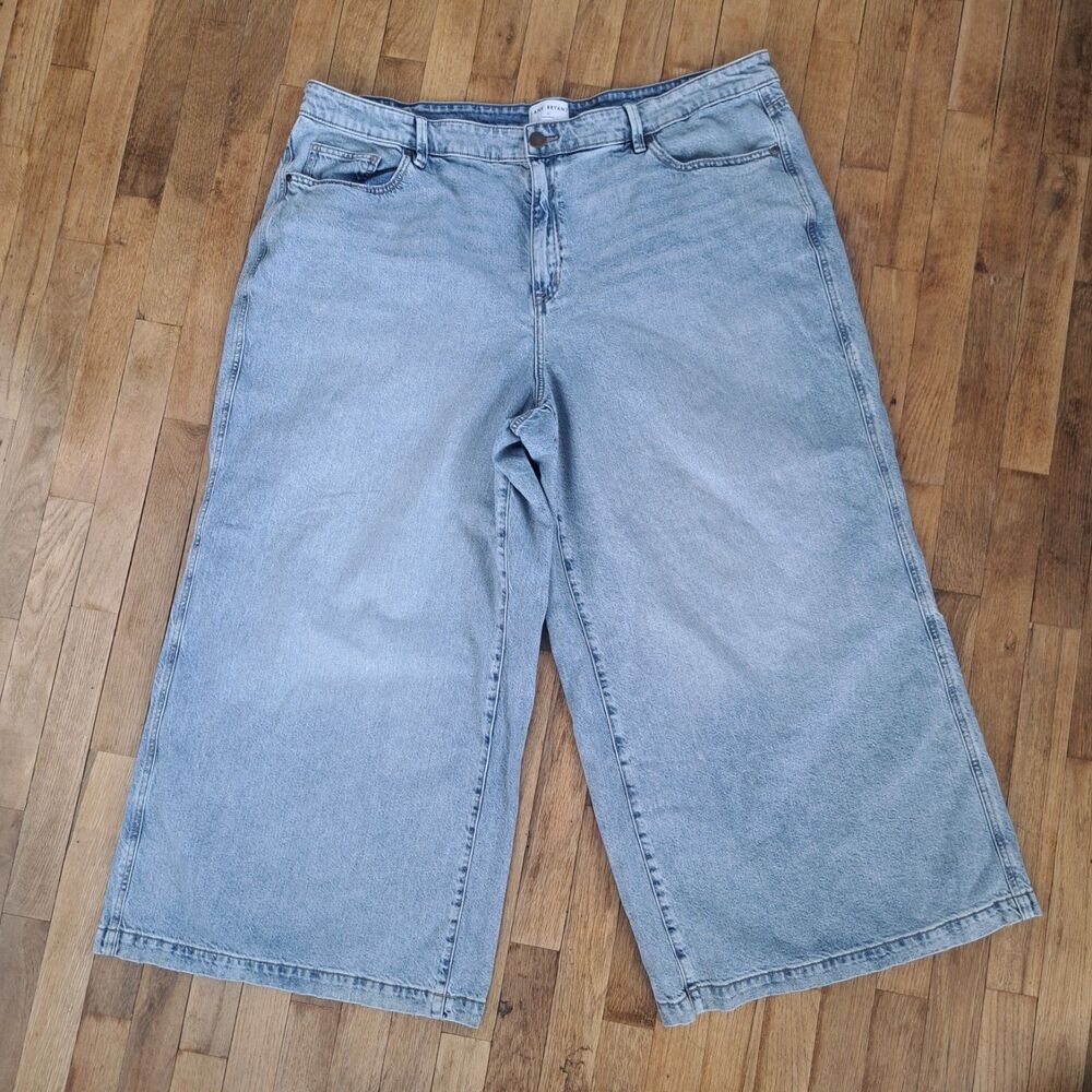 Lane Bryant Ultra High-Rise Signature Fit Wide Leg Jeans Size 26 4X Blue Denim
